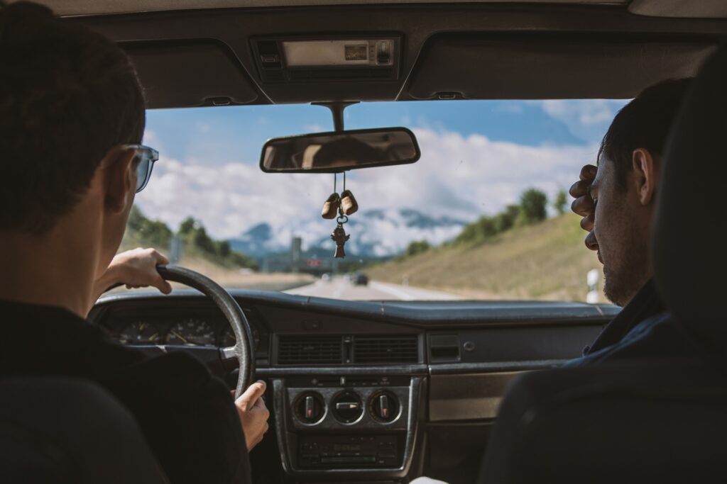 HUD projection on windshield or modern dashboard with digital readout